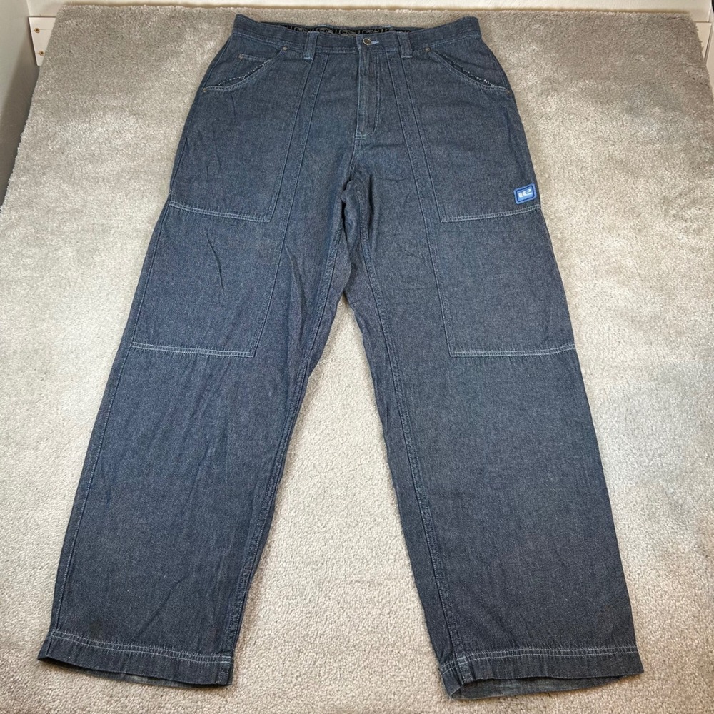 Vintage Y2K Nike Limited Edition Jeans Mens 38 Blue‎ Wide Leg Baggy Skate Pants